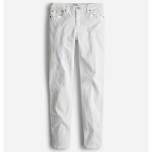 J.Crew 8" Toothpick Jean White Skinny Stretch Classic Denim Womens US 24 NWT
